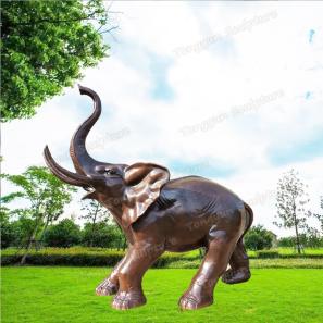 Outdoor Garden Large Metal Animal Art Statue Bronze Elephant Sculpture