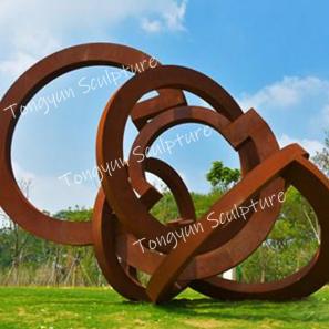 Outdoor Sculpture Creative Design Corten Steel Sculpture Landcape Sculpture