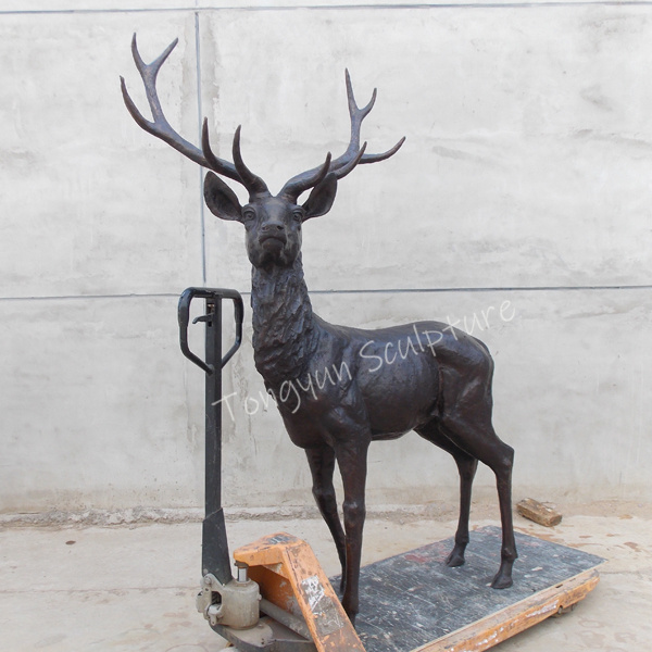 Life Size Animal Outdoor Garden Metal Bronze Deer Elk Statue Sculpture for Sale