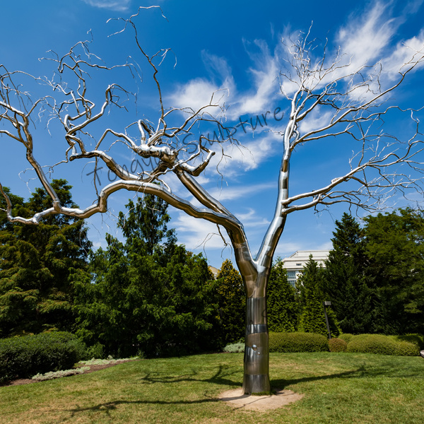 Newest Design Outdoor Abstract Modern Art Sculpture Stainless Steel Tree Statue Sculpture Decor For Sale