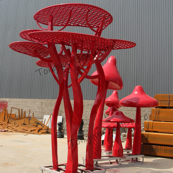 Customized Stainless Steel Sculpture Of Mushroom