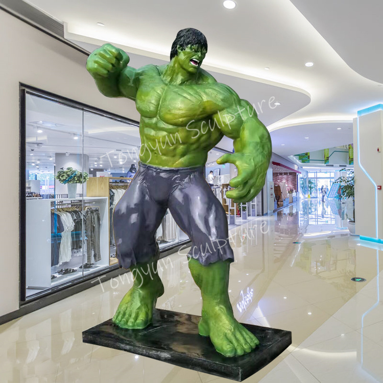 Hulk Ultraman Iron Man Spider-Man Marvel Characters Family Decoration Customized Any Size Fiberglass Steel Sculpture