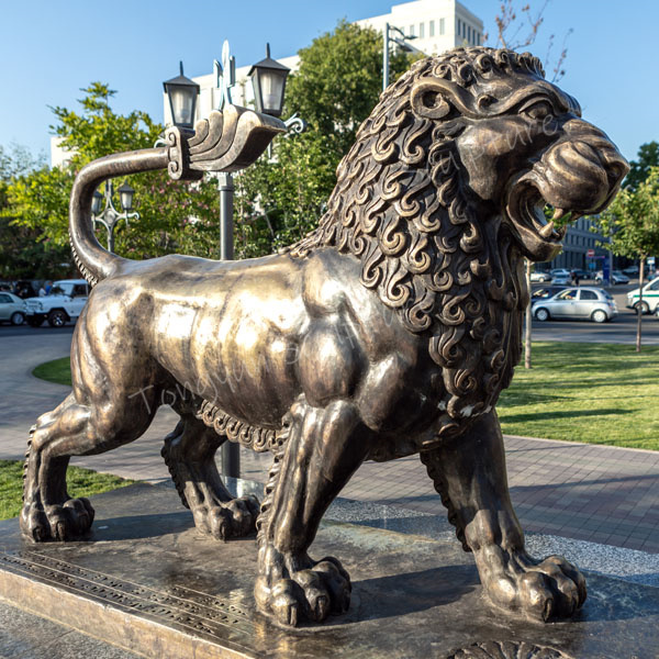 Garden Decorative Outdoor Metal Animal Sculpture Life Size Bronze Lion Statue