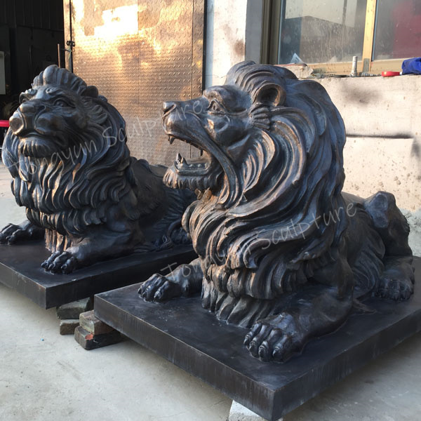 Large outdoor Decorative Animal Sculpture Bronze Lion Statue For Sale