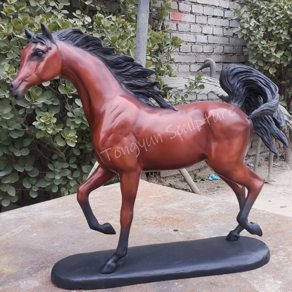 Custom High Quality Office Decoration Brone Horse Ornaments Brass Sculpture