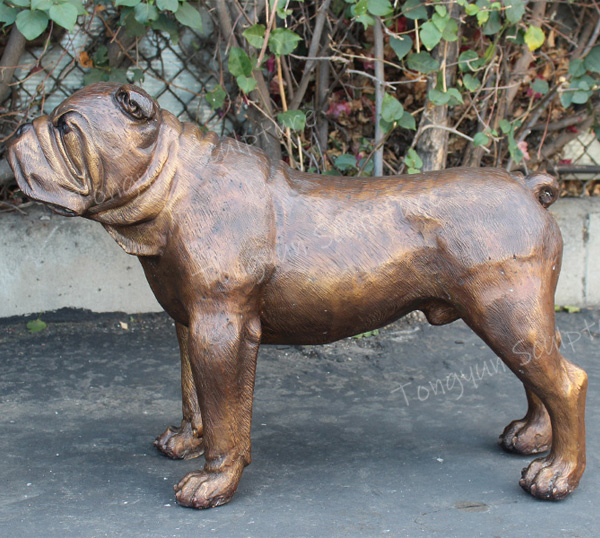 Customized Large Outdoor Garden Brass Life Size Antique Bronze Dog Statue Sculpture