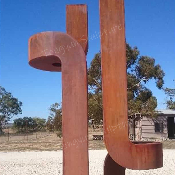 Custom Large Size Outdoor Garden Decor Modern Abstract Corten Steel Sculpture