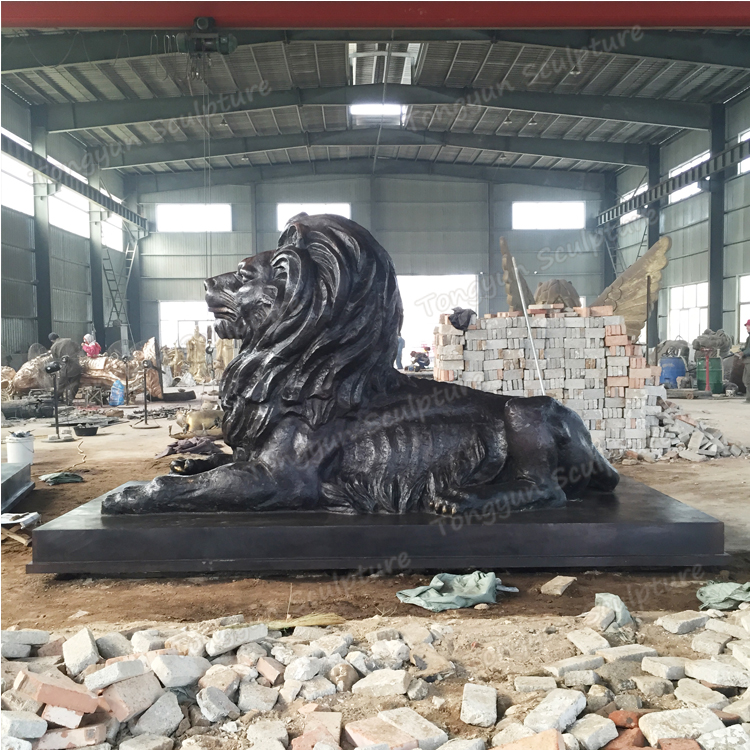 Factory Supply Bronze Statues Brass Bronze Animal Statue Life-size Lion Statues Sculptures For Outdoor Decor
