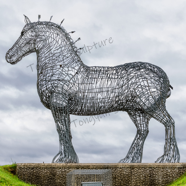 Outdoor Garden Decorative Large Animal Statue Metal Life Size Stainless Steel Horse Sculpture