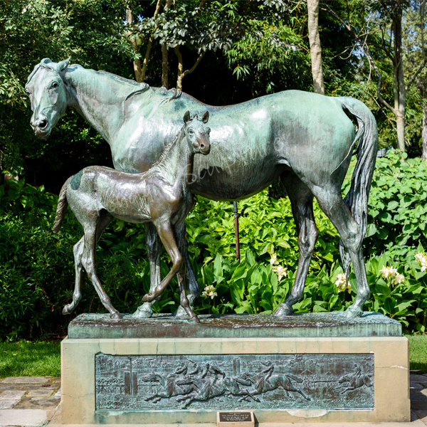 Custom Home Garden Art Life Size Brass Statue Metal Bronze Horse Sculpture