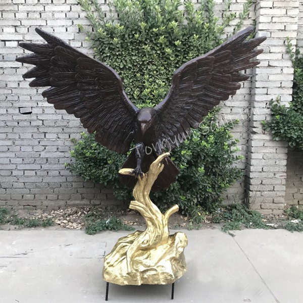 Large Outdoor Art Metal Animal Sculpture Bronze Eagle Statue