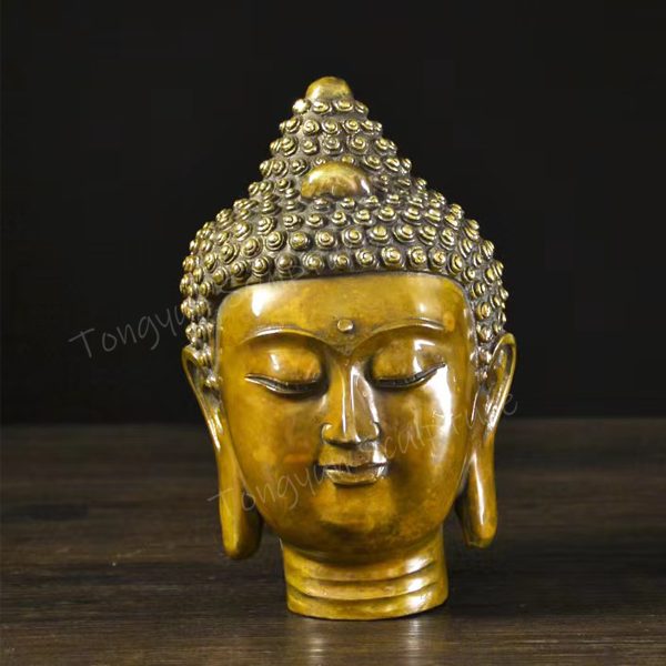 Life size Religious Metal Casting Bronze Large Buddha Head Statue For Decoration