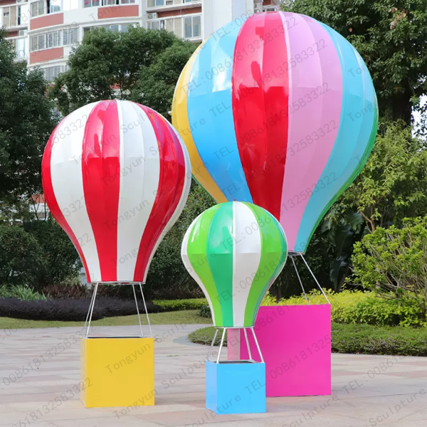 Hot Air Balloon Fiberglass Decoration Hot Air Balloon Sculpture For Wedding Decoration