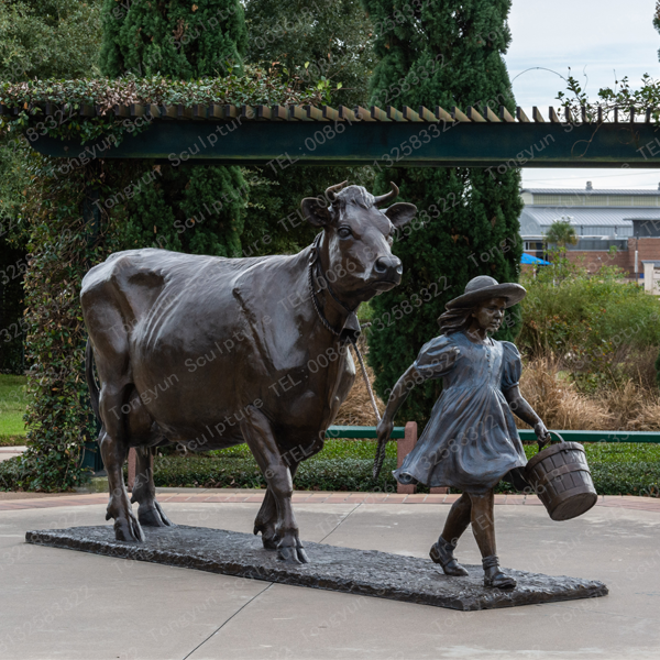Life Size Casting Bronze Statue Bull Sculpture For Garden
