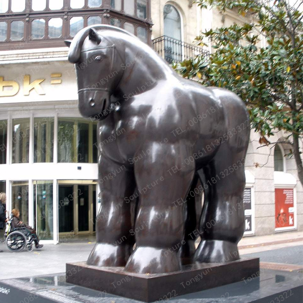 Modern Outdoor Decor Large Famous Fernando Botero Bronze Fat Horse Sculpture Statue For Sale