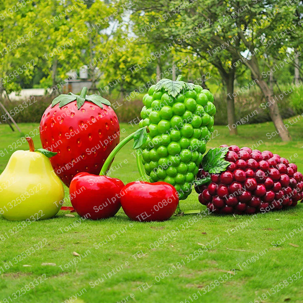 Wholesale Outdoor Decoration Fiberglass Fruit Sculpture