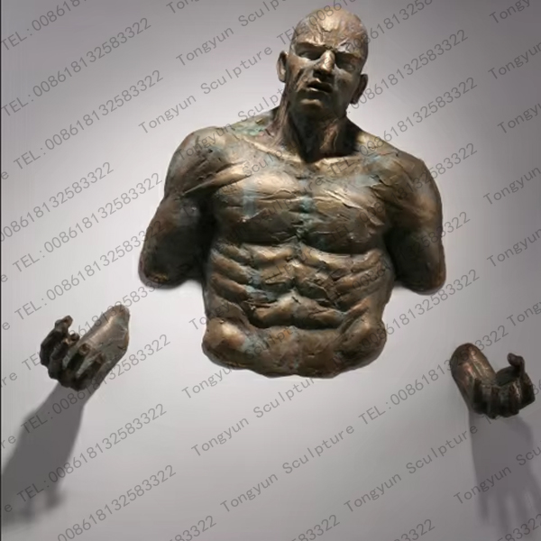 Custom Modern Abstract Bronze Sculpture for Wall Decor