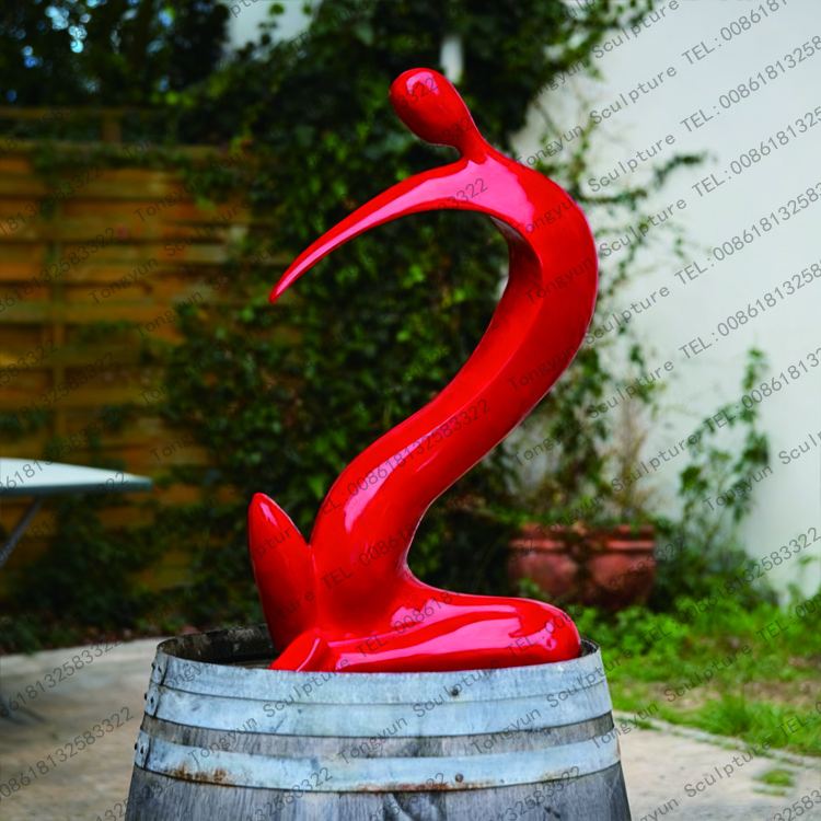 Dancing Abstract Lady Fingure Resin Statues Home Decor