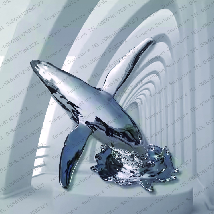 Sea Animal Fmaily Dolphin Stainless Steel Sculpture Home Decor Customization