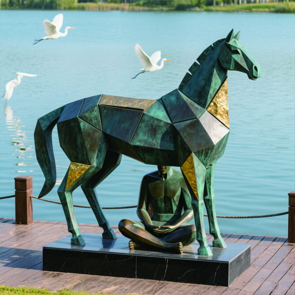 Outdoor Sculpture Geometric Sculpture Racing Horse Sculpture Bronze Horse Sculpture Abstract Figure Sculpture.jpg Outdoor Sculpture Geometric Sculpture Racing Horse Sculpture Bronze Horse Sculpture Abstract Figure Sculpture.jpg