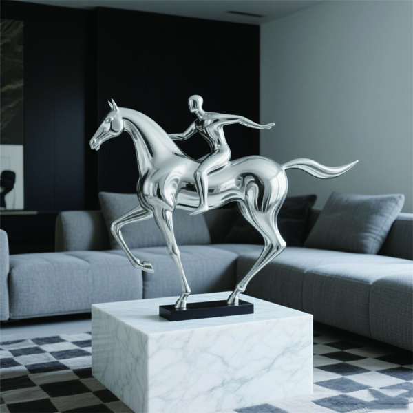 Stainless Steel Sculpture Racing Horse Sculpture Abstract Figure Sculpture Indoor Sculpture.jpg Stainless Steel Sculpture Racing Horse Sculpture Abstract Figure Sculpture Indoor Sculpture.jpg