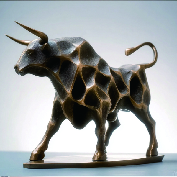 Park Animial Bronze Bull Sculpture Abstract and geometric bulls.jpg Park Animial Bronze Bull Sculpture Abstract and geometric bulls.jpg