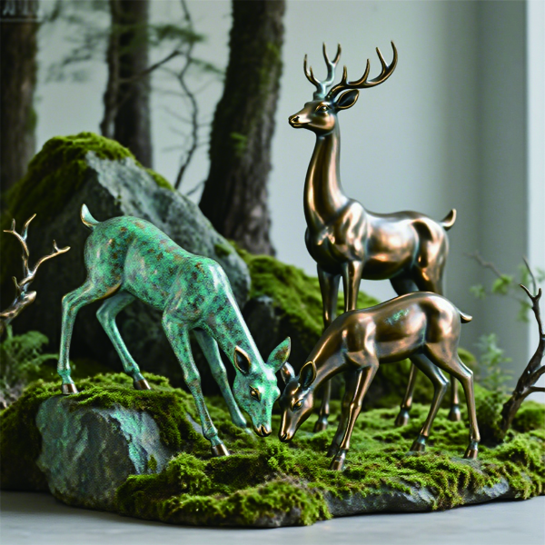 Herd of deer bronze sculpture family deer statues.jpg Herd of deer bronze sculpture family deer statues.jpg