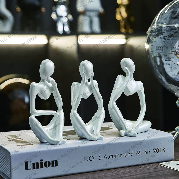 Thinking Person Resin Sculpture Modern Indoor Decor Statues-3.jpg