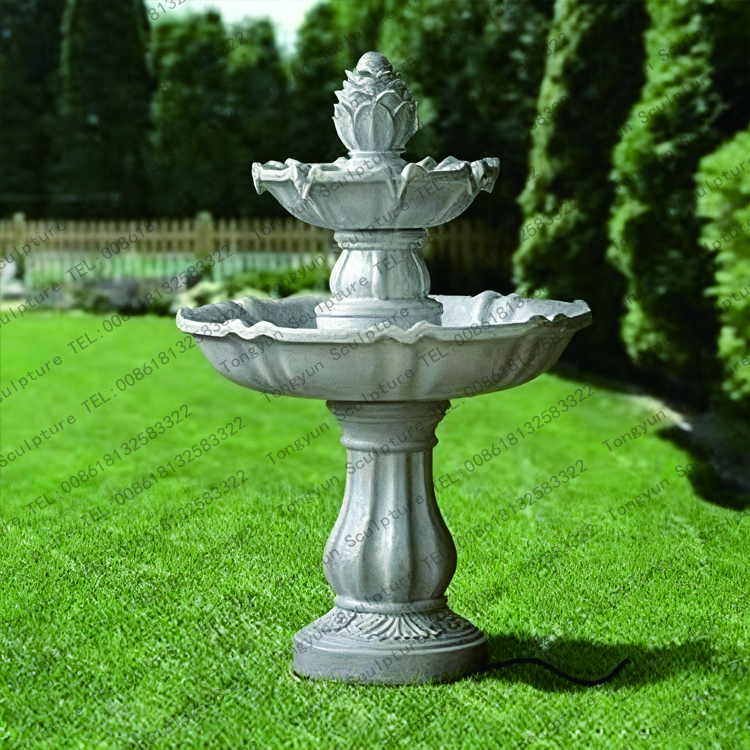 Indoor Outdoor Two Tiered Marble Water Fountain Sculpture Manufacture.jpg