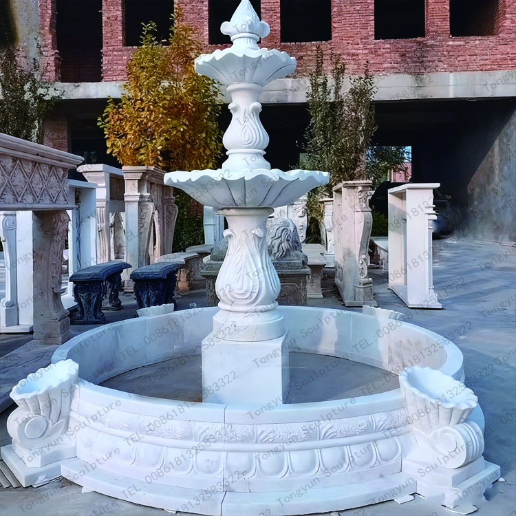 Natural Marble Fountain with Base for Home Decor Statue Maker.jpg Natural Marble Fountain with Base for Home Decor Statue Maker.jpg