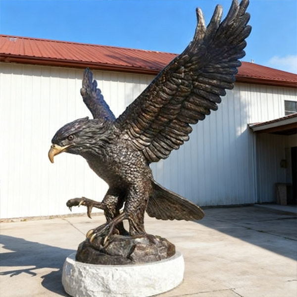 Custom Wildlife Large Bronze Falcon Statue.jpg Custom Wildlife Large Bronze Falcon Statue.jpg