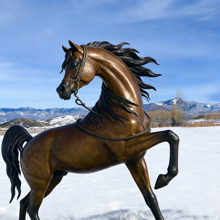 Custom Popular Bronze Private Treasure Arabian Horse Statue.jpg